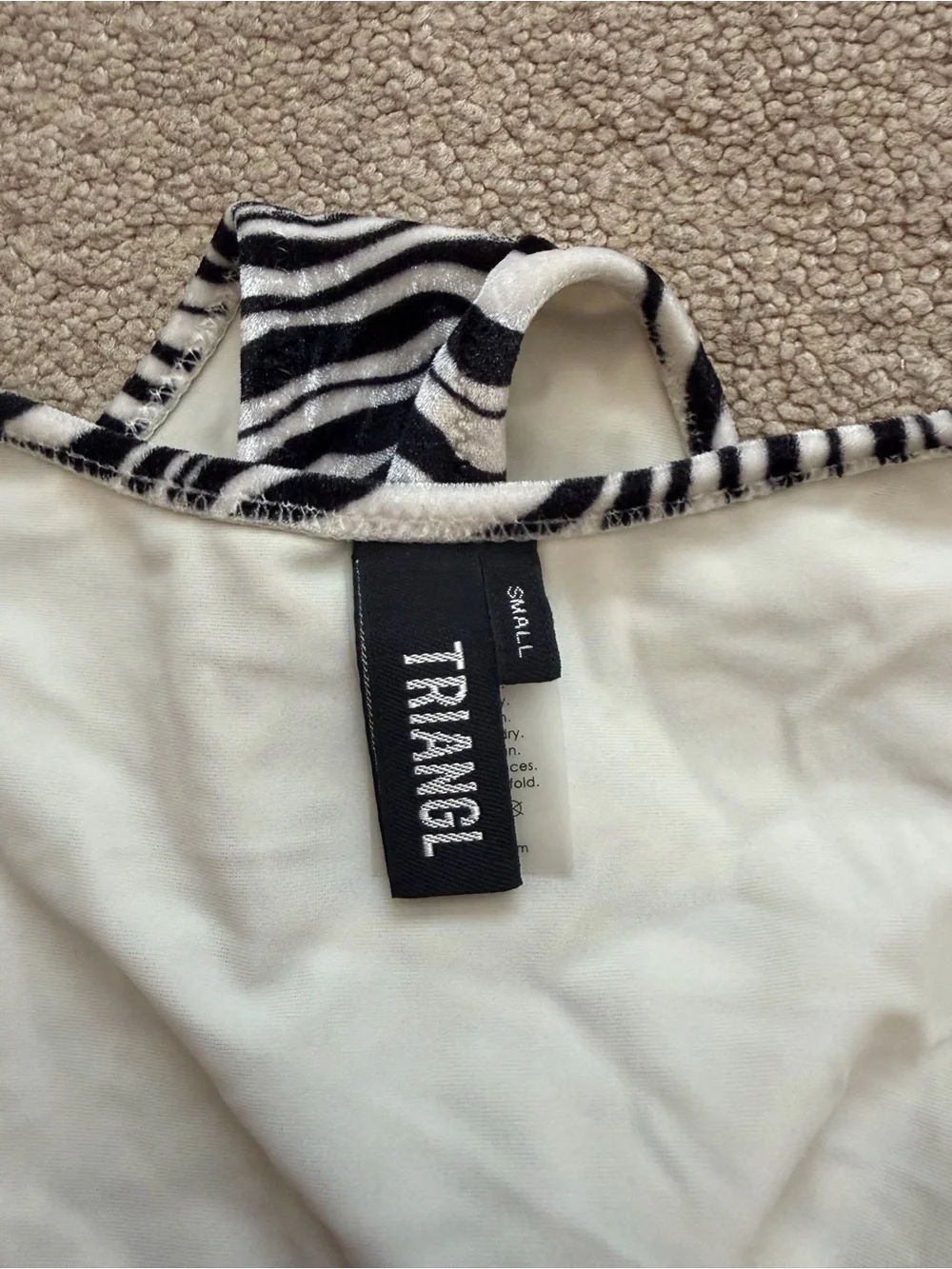 triangl swimwear Black & White Swirl Bikini Set